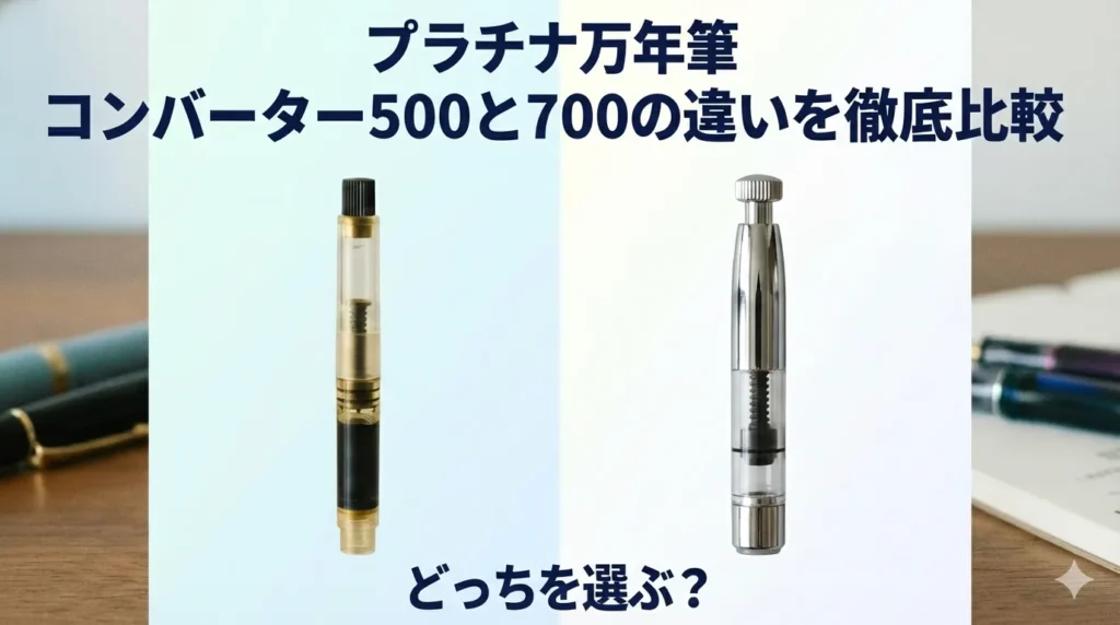プラチナ万年筆 コンバーター500と700の違いを徹底比較！どっちを選ぶべきか迷っている人へ