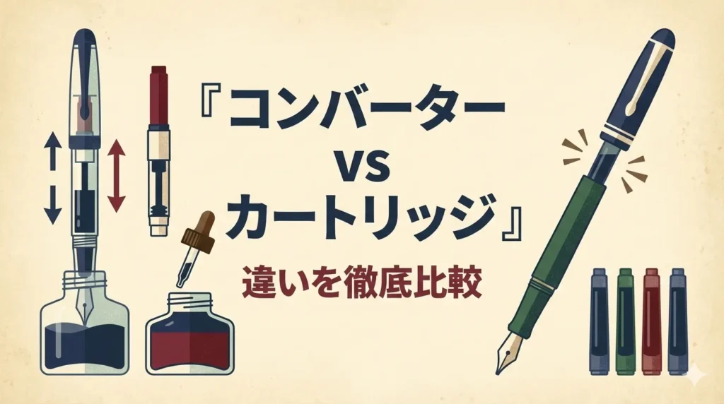 万年筆コンバーターとカートリッジの違いを徹底比較！初心者はどっちを選ぶべき？