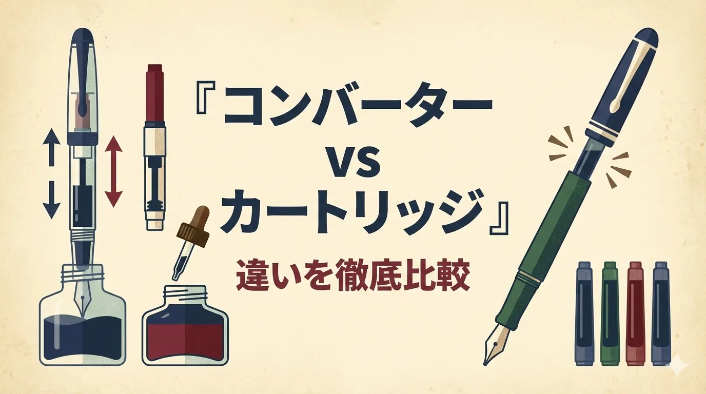 万年筆コンバーターとカートリッジの違いを徹底比較！初心者はどっちを選ぶべき？