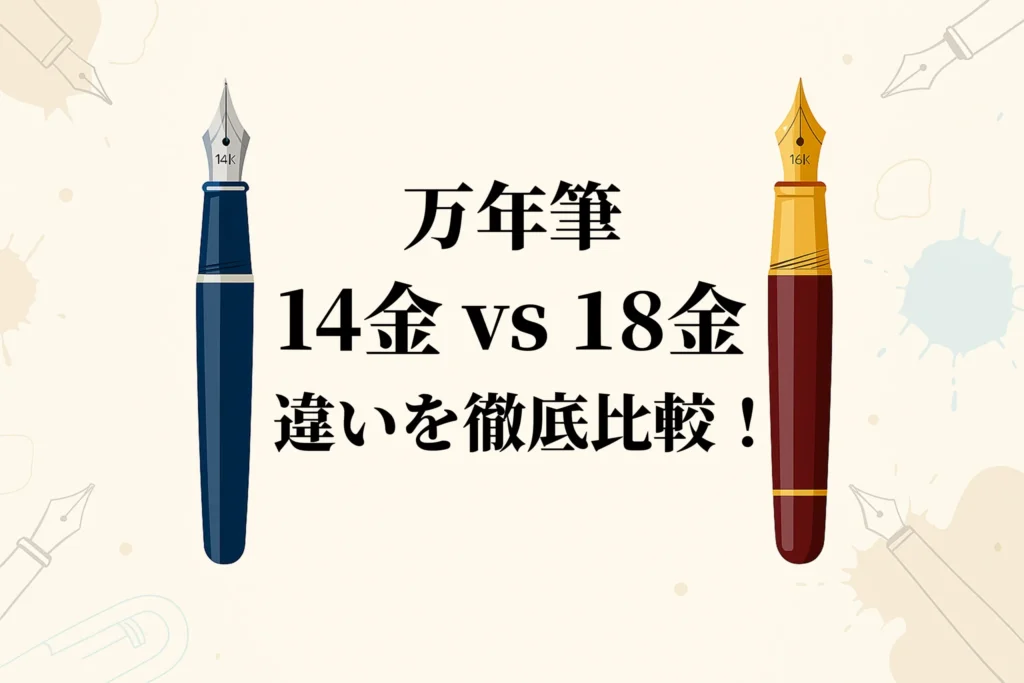 万年筆の14金と18金の違いを徹底比較！どっちを選ぶべき？迷っている人必見
