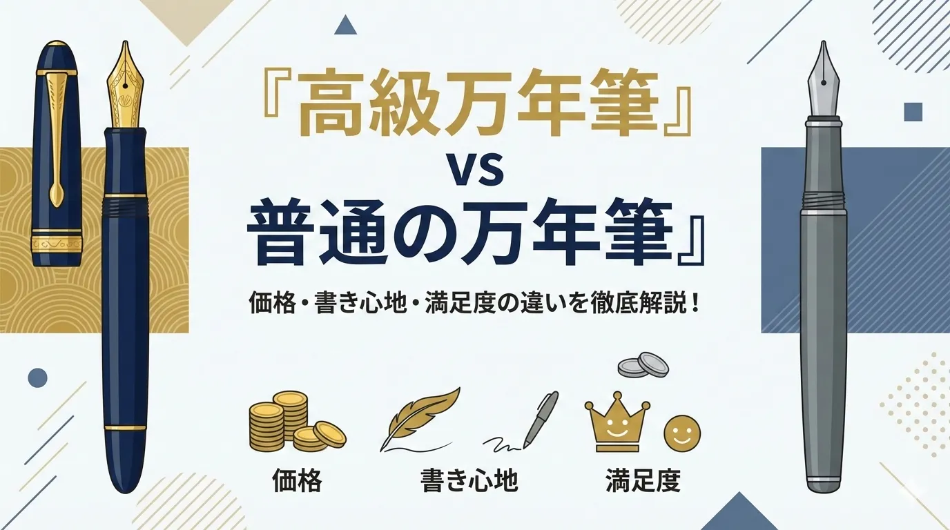 高級万年筆 vs 普通の万年筆|価格・書き心地・満足度の違いを徹底解説!