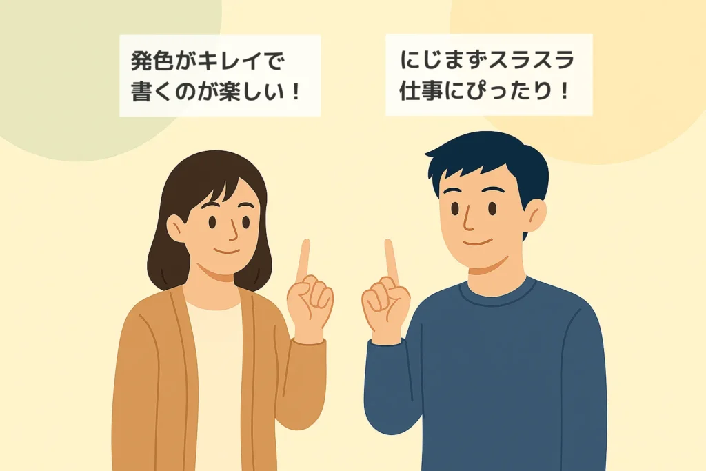 レビューの声でわかった！サインペンとボールペンのリアルな違いとは？