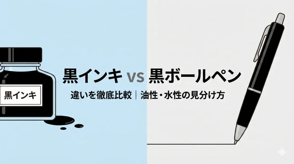 黒インキと黒ボールペンの違いを徹底比較！油性・水性の見分け方と選び方ガイド