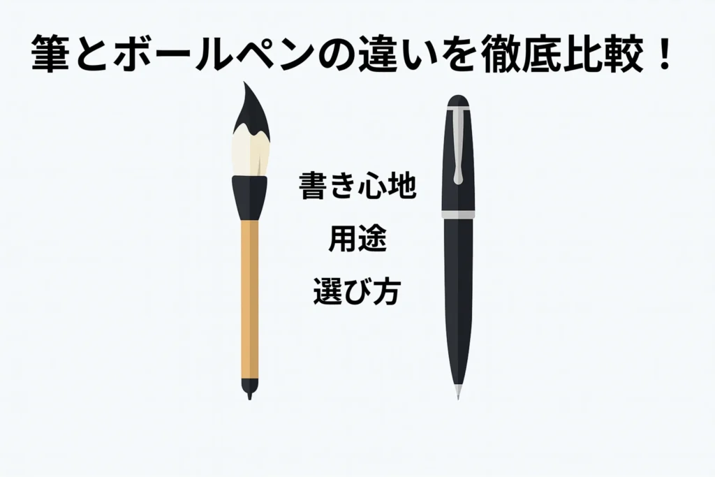 筆とボールペンの違いを徹底比較！書き心地・用途・選び方まで解説