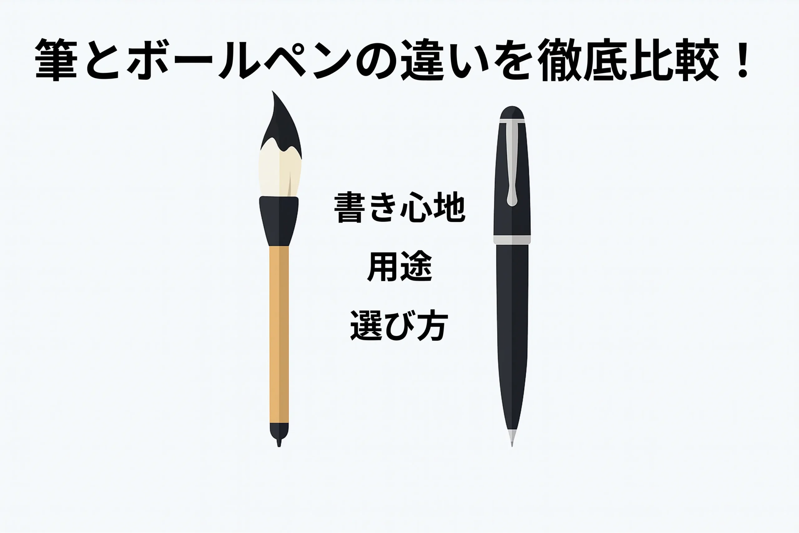 筆とボールペンの違いを徹底比較!書き心地・用途・選び方まで解説
