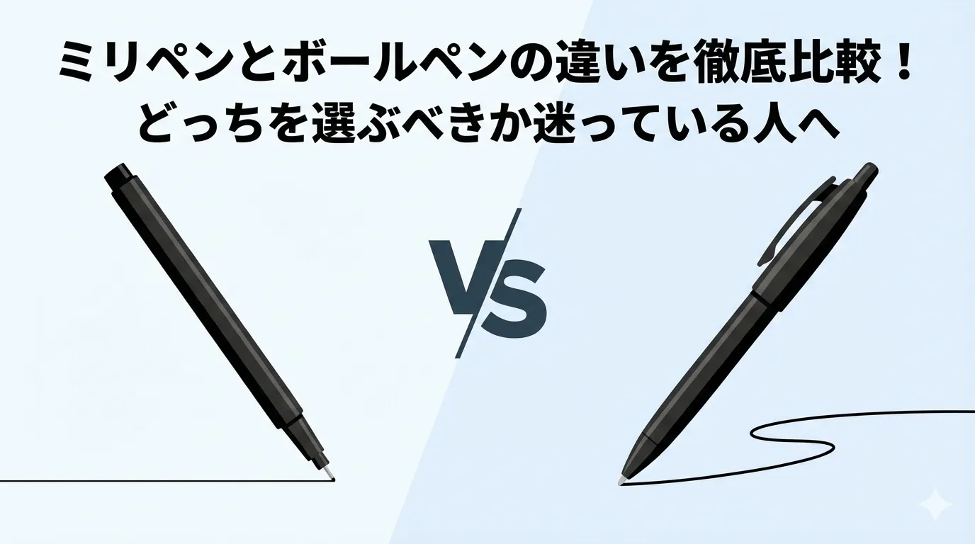 ミリペンとボールペンの違いを徹底比較！どっちを選ぶべきか迷っている人へ