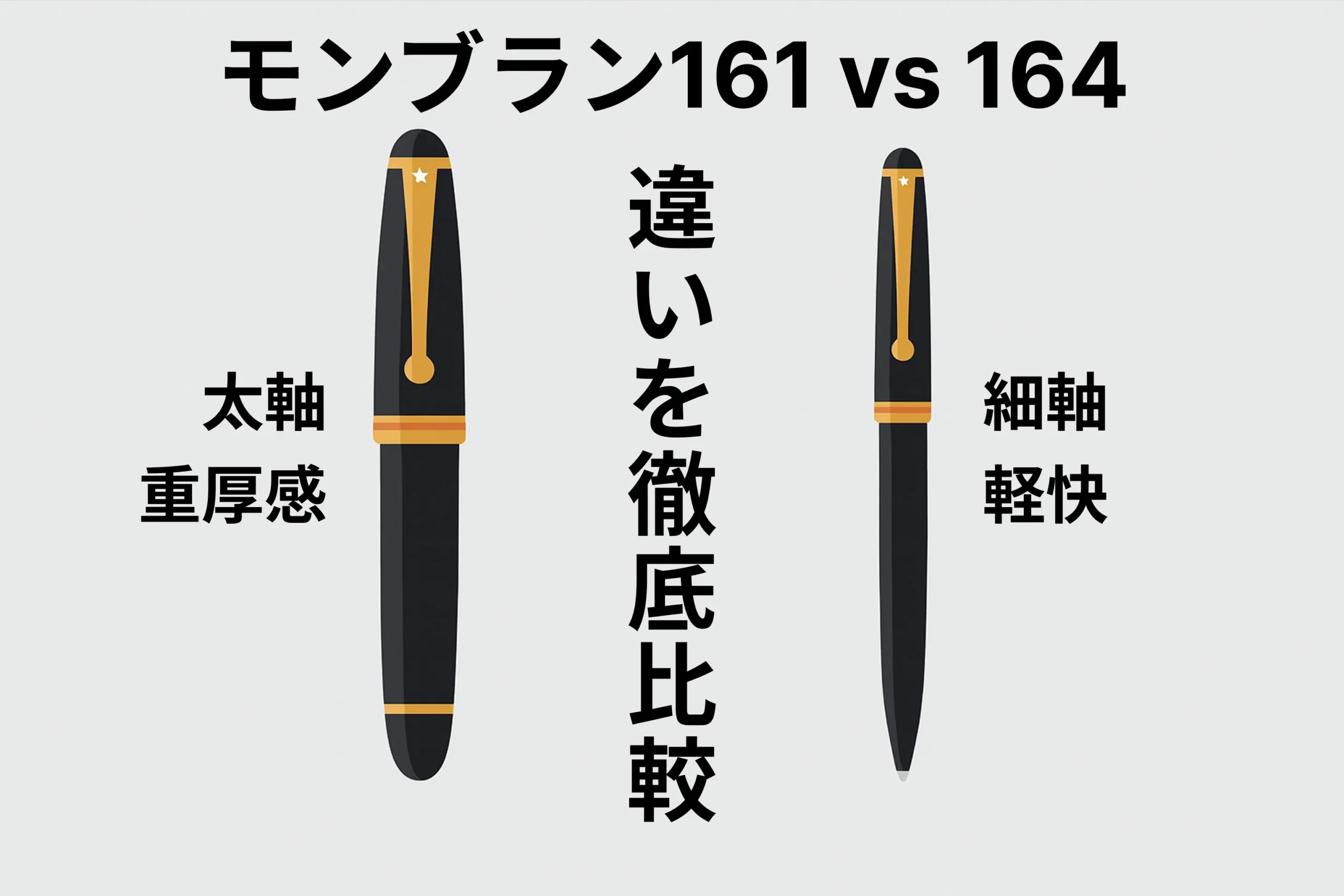 モンブラン ボールペン161と164の違いを徹底比較！どっちを選ぶべきか迷っている人へ