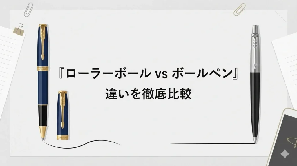 パーカーのローラーボールとボールペンの違いを徹底比較！どっちを選ぶべきか迷っている人へ