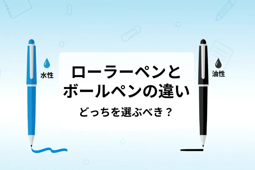 ローラーペンとボールペンの違いを徹底比較！どっちを選ぶべきか迷っている人へ