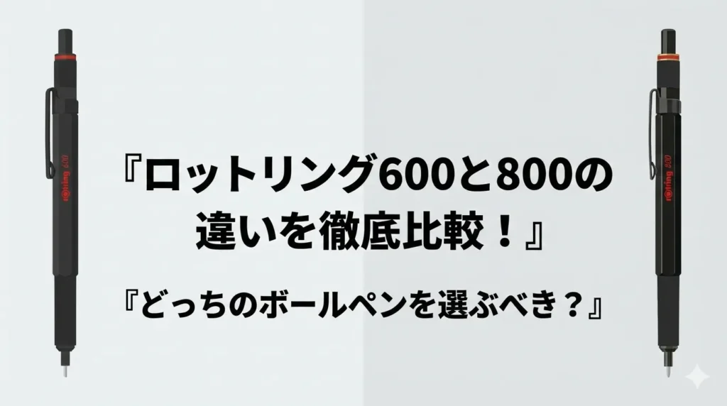 ロットリング600と800の違いを徹底比較！どっちのボールペンを選ぶべき？
