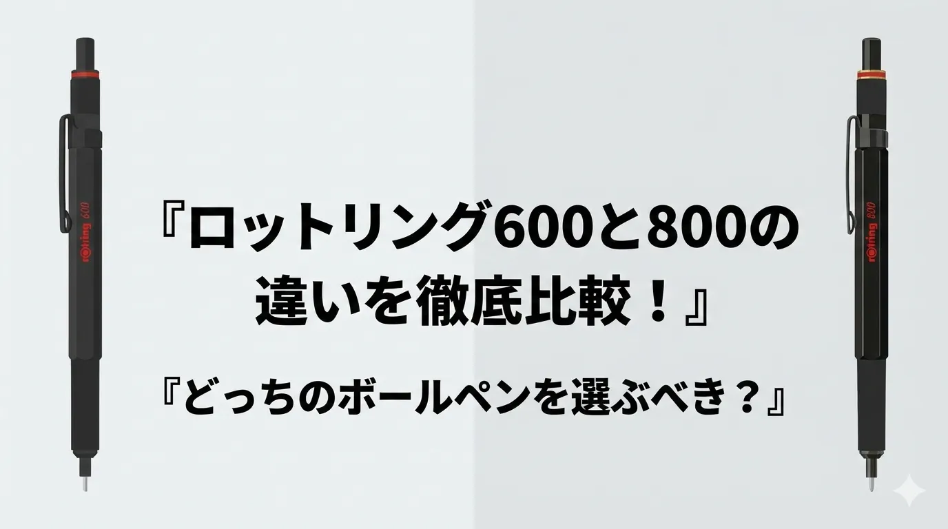 ロットリング600と800の違いを徹底比較！どっちのボールペンを選ぶべき？